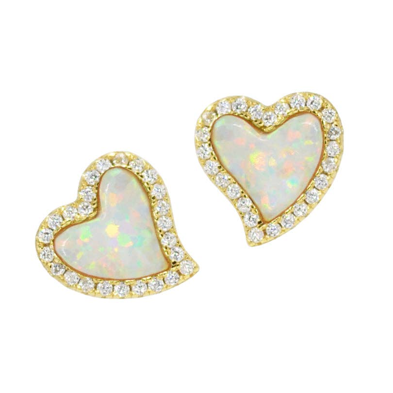 Kamaria Jewelry – Brincos de pino por atacado – Brincos de coração Amore - Opal5