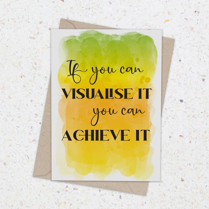 Tarjeta de felicitación: visualízala en amarillo para venta al por mayor de Saltbush Creations