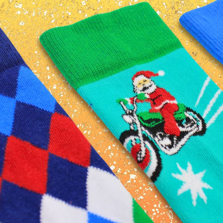 Sock Academy – wholesale Socks – Men's – SANTA BANTA - 4 Odd Socks Christmas Cracker |United Oddsocks11