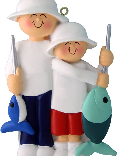 Amici di pesca: Maschio, Bambino per la vendita all'ingrosso da parte di Ornament Central