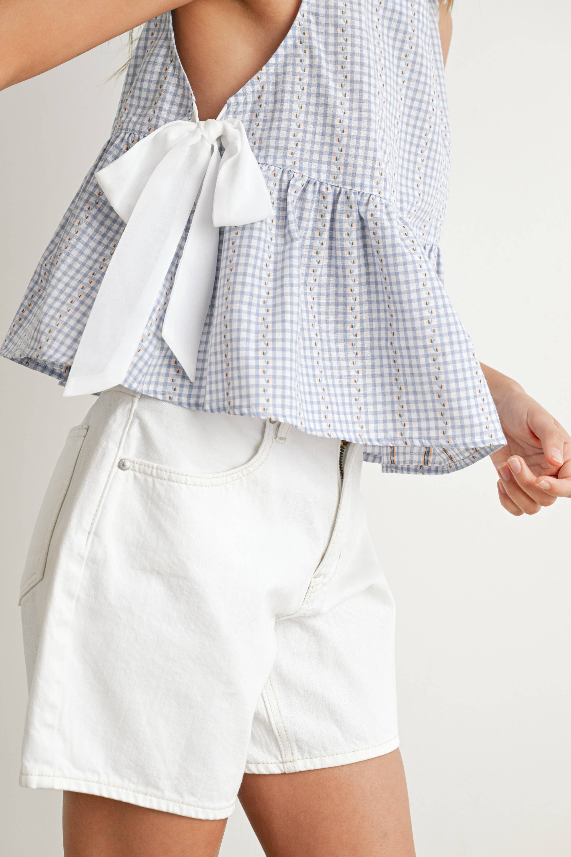 BUTTERMELON - Wholesale Blouse - Women's - Sky Meadow Peplum Top - BMT775013