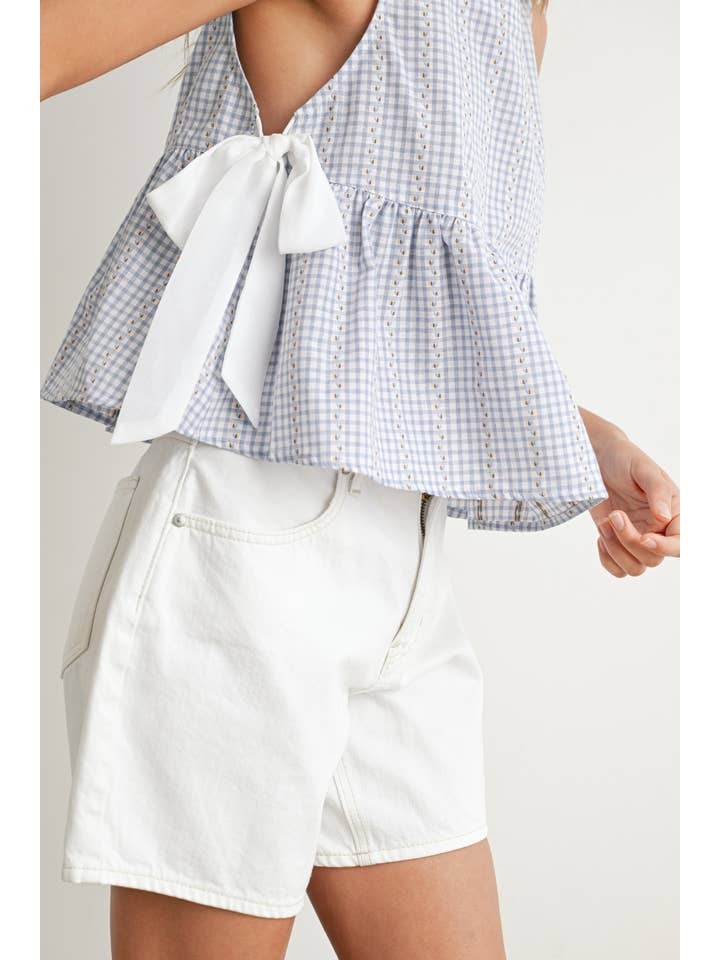 BUTTERMELON - Wholesale Blouse - Women's - Sky Meadow Peplum Top - BMT775013