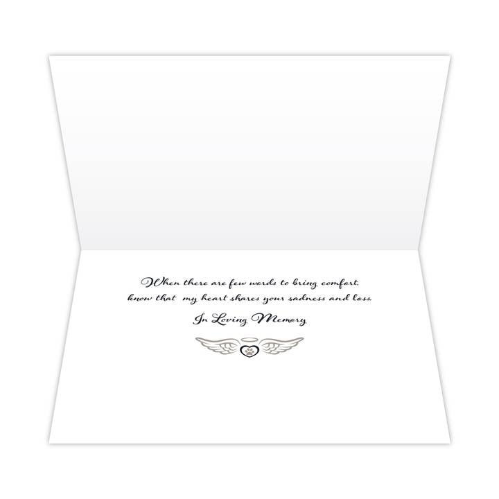 Dog Speak - Wholesale Sympathy Card - Dog Sympathy Card - A loyal companion…