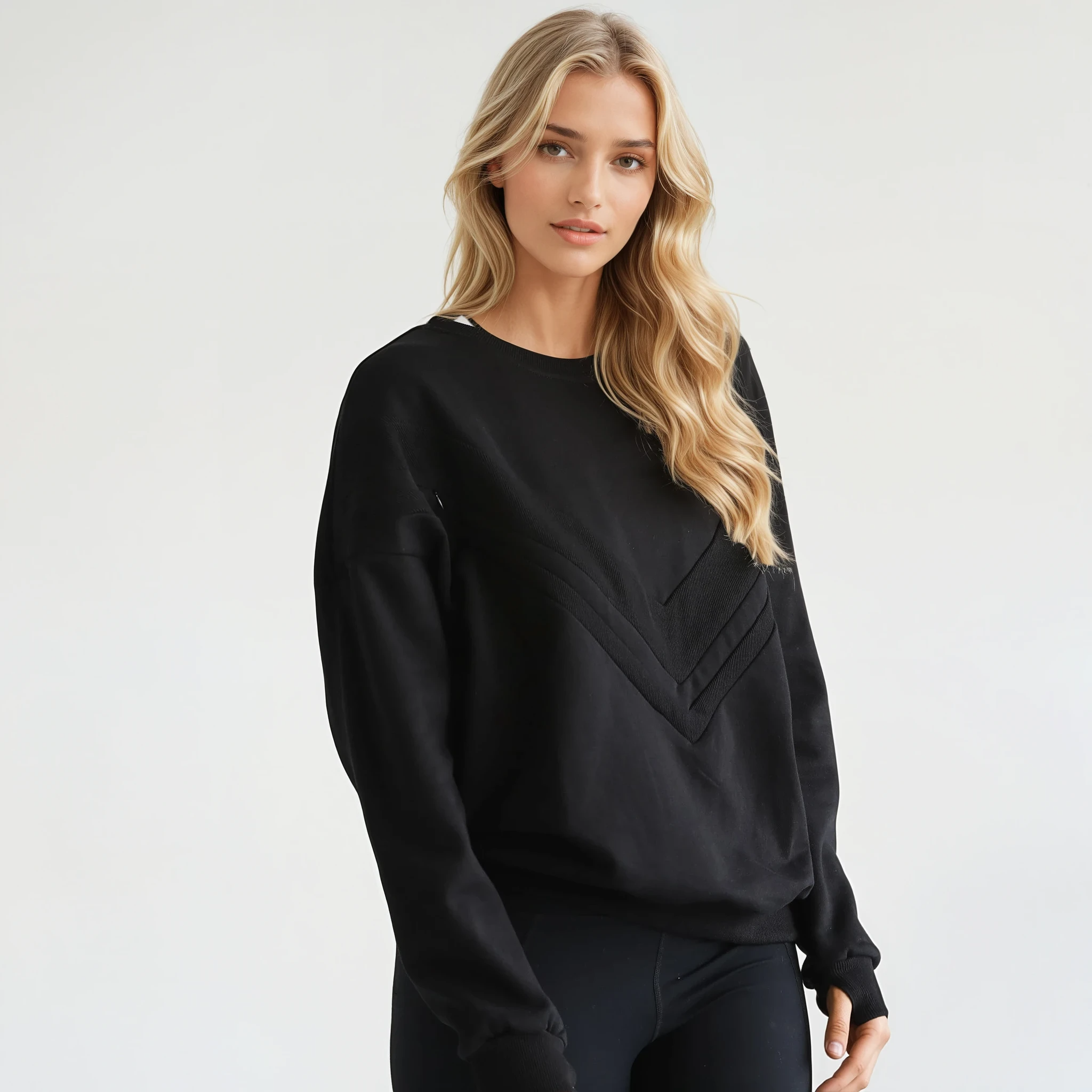 Noir Isabella Organic Oversized Nursing & Pregnancy Sweatshirt for wholesale on Faire3