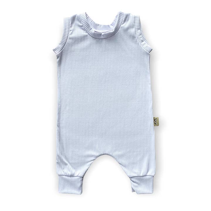 White Rib Harem Romper for wholesale by Dudis Design