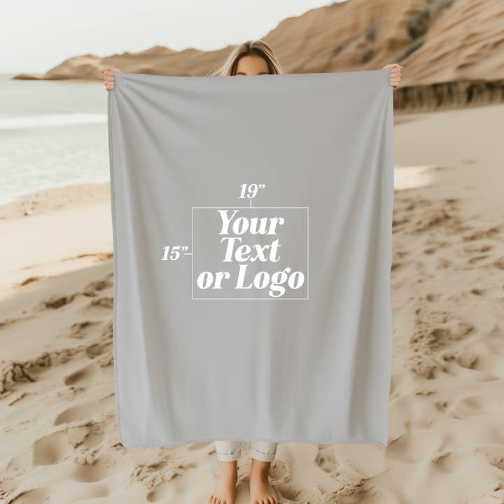 Nobullwoman Apparel - Wholesale Throw Blanket - CUSTOM LOGO or TEXT Blanket, Beach Throw, Your City, Resort5