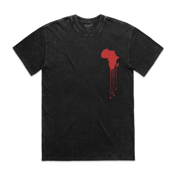 Maglietta lavaggio acido con citazione di Patrice Lumumba per la vendita all'ingrosso da parte di Varsity54