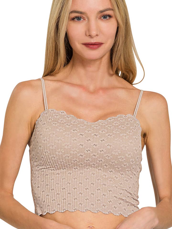 Seamless Lace Bralette With Bra Pads for wholesale by Vanilla Monkey