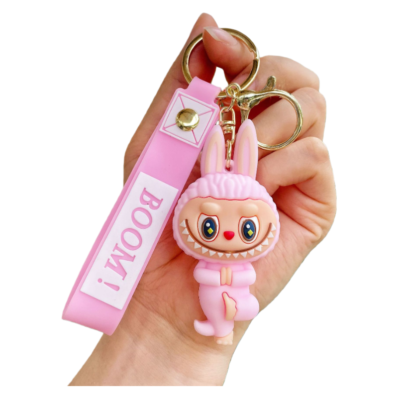 Auraquise - Vente Porte-clés – enfant - Porte-clés en silicone Monster Cozy Yoga Charm mignon dessin animé17