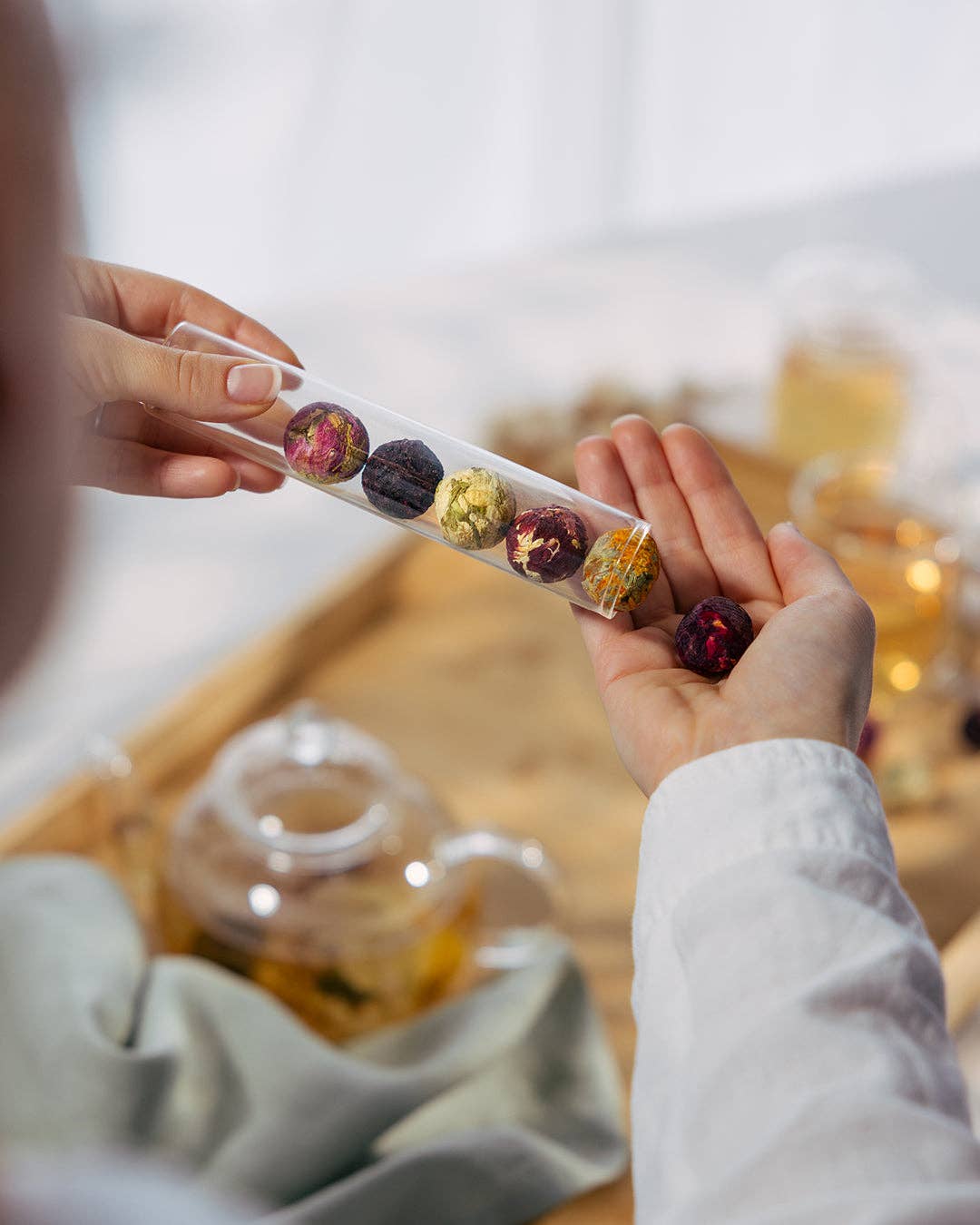 Better Tea Co. - Wholesale Loose Tea - Blooming Tea Balls in Glass Tube6