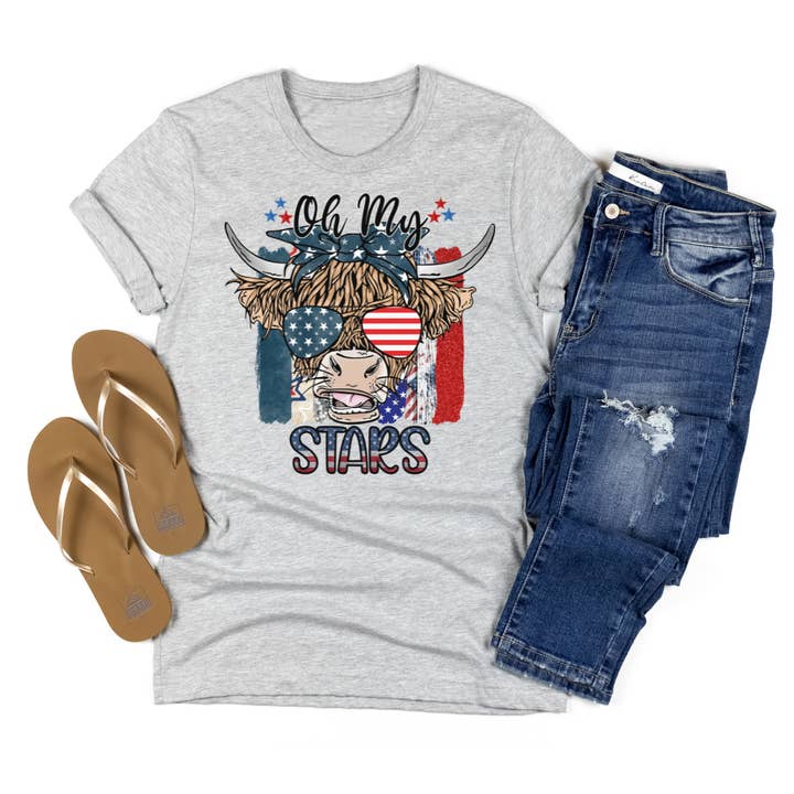 Chemise de vache Highland Oh My Stars pour la vente par Wild & Untamed Designs