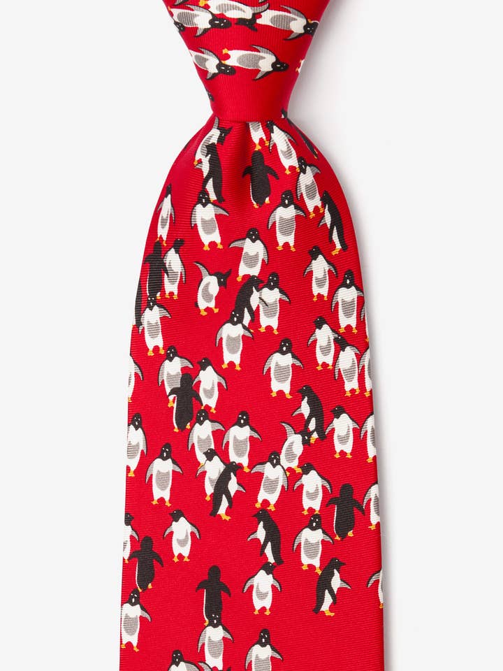 Penguins Necktie by Alynn - CLOSEOUT for wholesale by Alynn