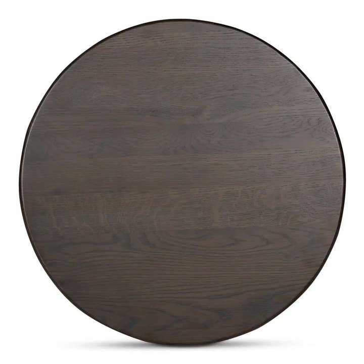 LOOMLAN - Wholesale Coffee Table - Penny Solid Oak Top Round Coffee Table11