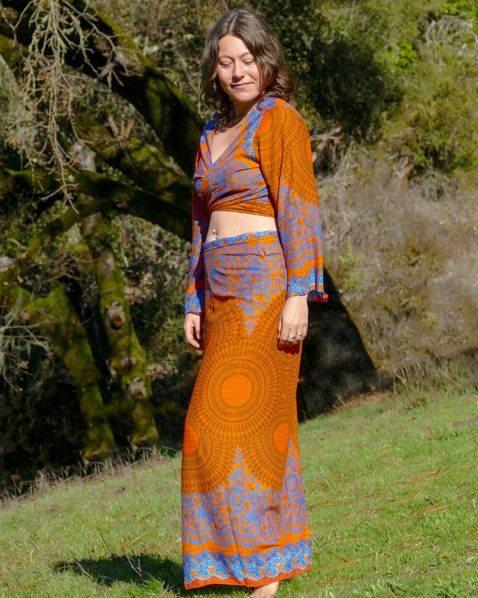 Zig Zag Asian Collection - Wholesale Blouse - Women's - Vivid Floral Mandala Wrap Top15