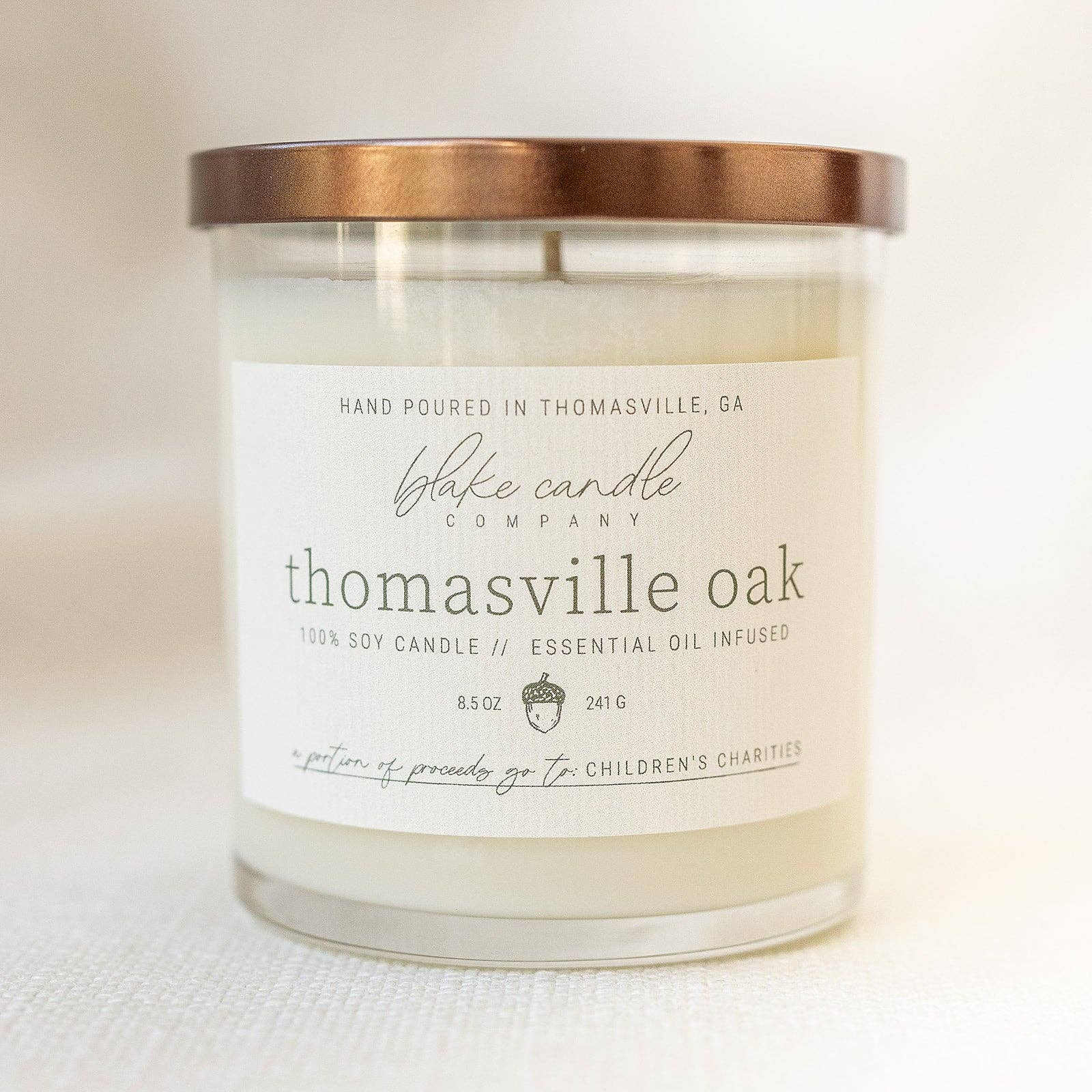 Blake Candle Company - Vente Bougie en bocal - Chêne Thomasville