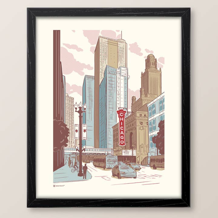 Chicago Loop Illinois Print for wholesale by Bozz Prints