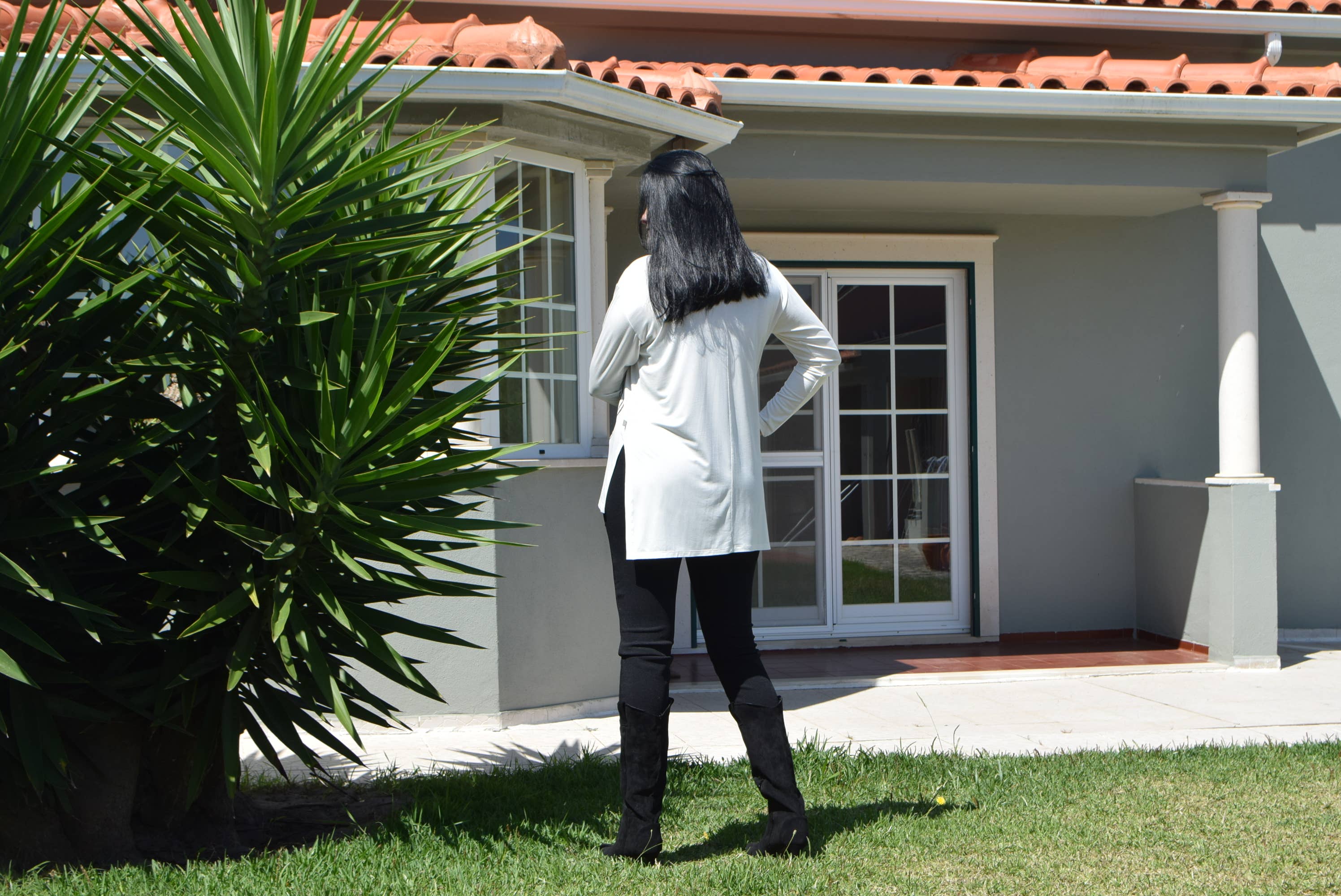 Torster & Ribeiro, Lda - CurvyShion – wholesale Tunika - Dam – Handmålad plusstor långärmad tunika EDVINA – storlekar L till 6XL6