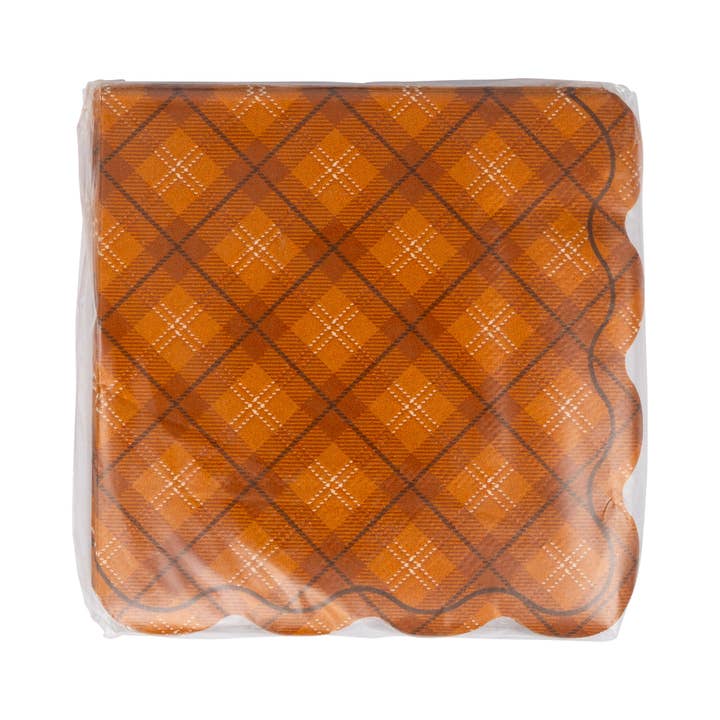 My Mind’s Eye - Wholesale Disposable Napkin - PLNP1380 - Dark Plaid Cocktail Napkin1