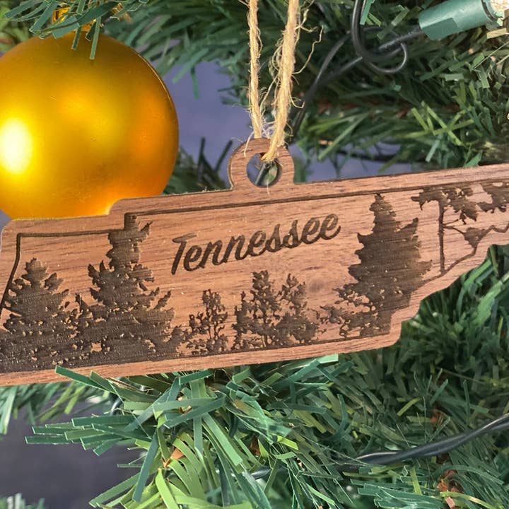 Tennessee Ornament State Shape | TN Nature Ornament for wholesale by The Nostalgia Company