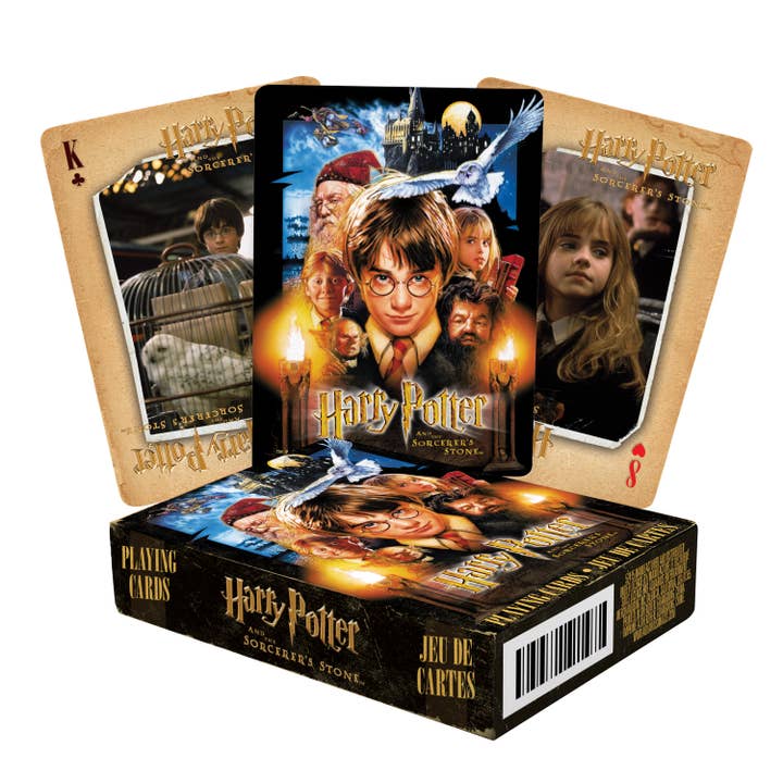 Cartas de jogar pedra de feiticeiro Harry Potter por atacado de AQUARIUS, GAMAGO, ICUP, & ROCK SAWS by NMR Brands