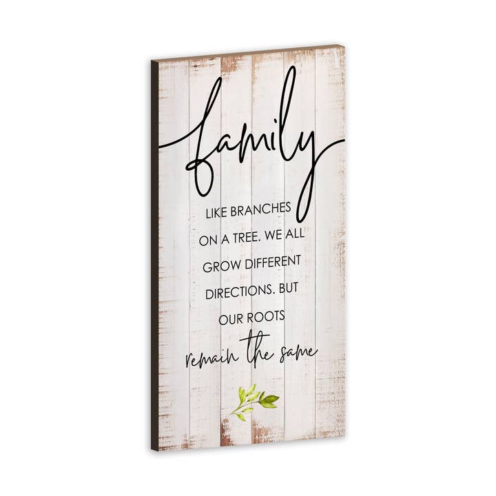 Wall Plaque Farmhouse Decor: Family Like Branches On A Tree for wholesale by LifeSong Milestones