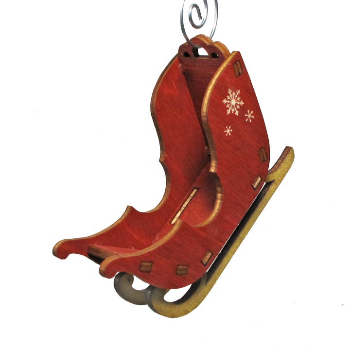 Sleigh Ornament for wholesale by Made and Assembled