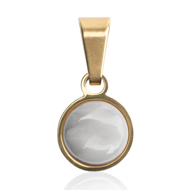 Collier avec pendentif • doré/gris graphite pour la vente par ALEXASCHA