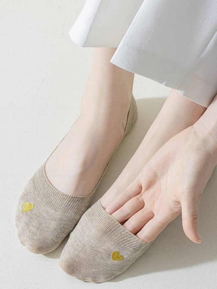 Ladies Embroidery Heart/Cat Knit Boat Socks SKAS50025 for wholesale by Sweetkama