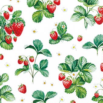Strawberry Pattern Cocktail Napkins for wholesale by Home Fashion - Carl Dietrich GmbH