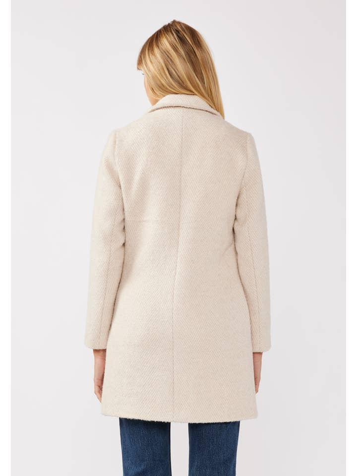 Natural Sand Chevron Side Pocket Coat for wholesale on Faire2