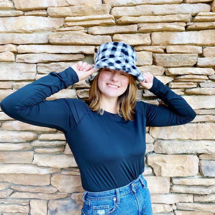 Ellison+Young - Wholesale Vissershoedje - Dames - Supergezellige geruite bucket hat