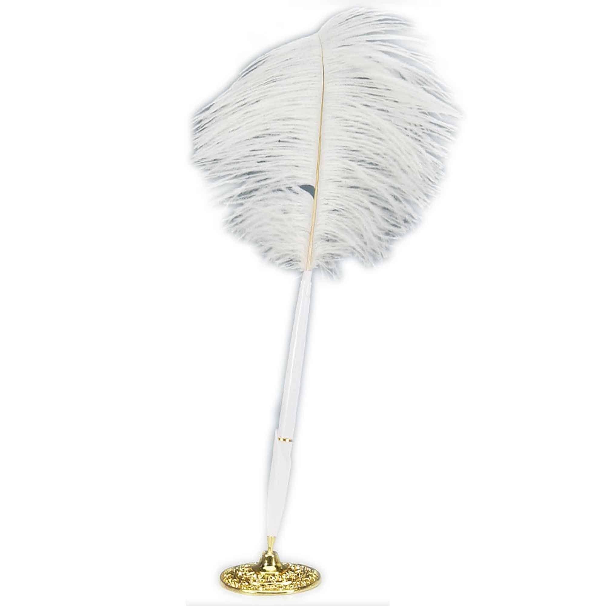 Portofino International Trading, USA - Wholesale Pen - Ostrich Feather Plume Pen and Holder Set0