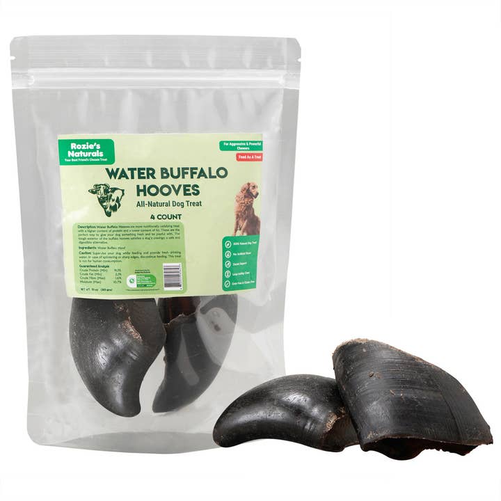 WATER BUFFALO HOOVES-Low-Fat, 100% Natural Dog Chews & Treat for wholesale by Rozie's Naturals