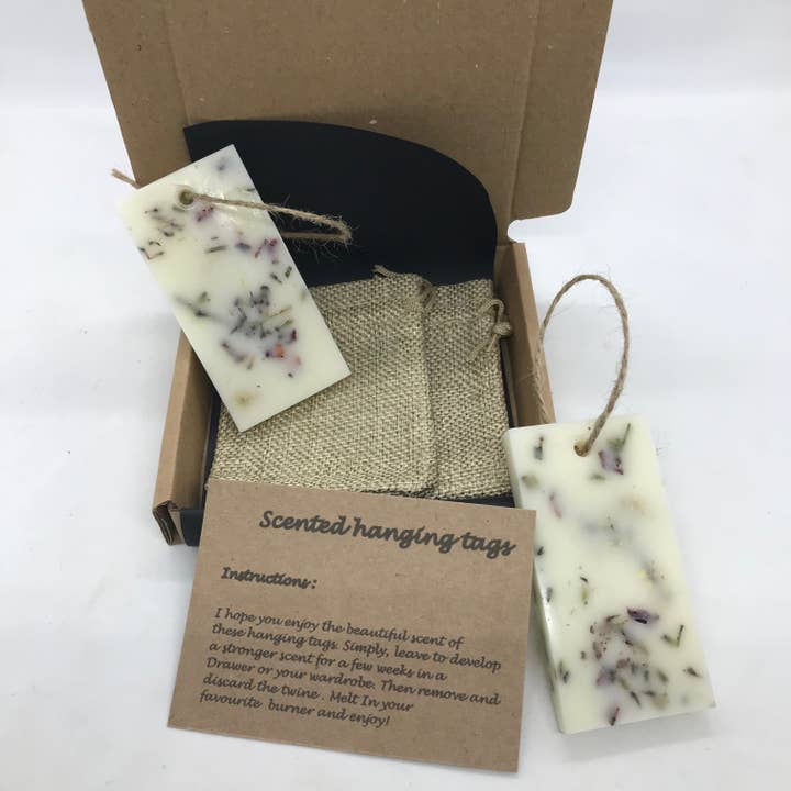 Scented Botanic Wax Melt Wardrobe Hanging Tags for wholesale by Darling Melts