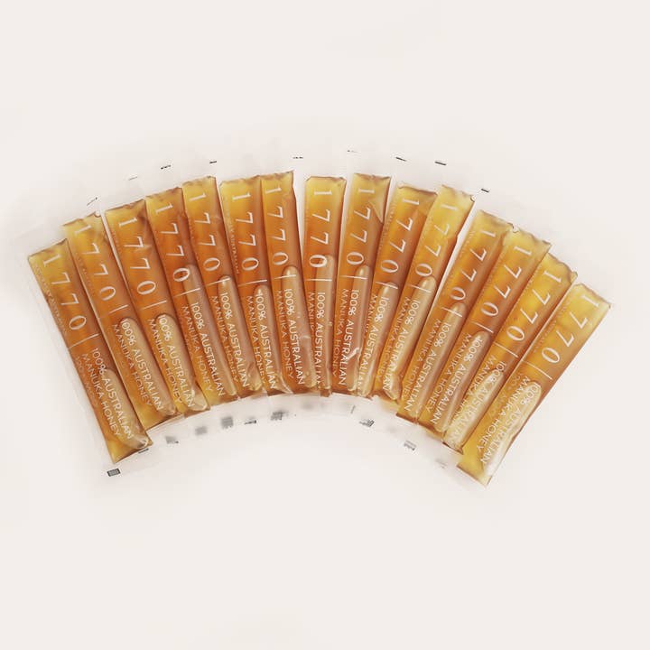 1770 Naturally Australian - Wholesale Honey - 120+ MGO Manuka Honey Sticks 180g2