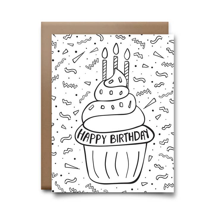 color cupcake | greeting card for wholesale by Choke Shirt Company / Towne 9
