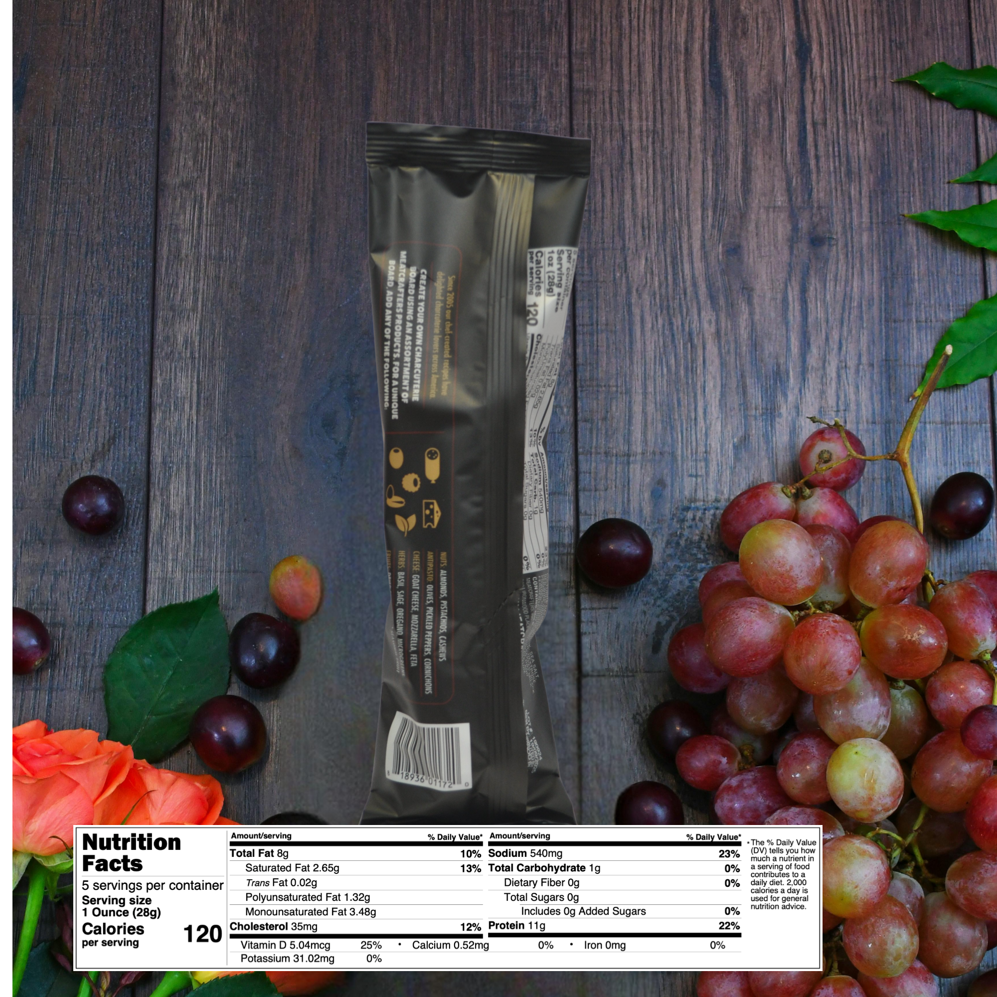 MeatCrafters Inc. - Wholesale Salami - Soppressata Dry-Cured Pork Salami: Spice & Red Wine, Italian2