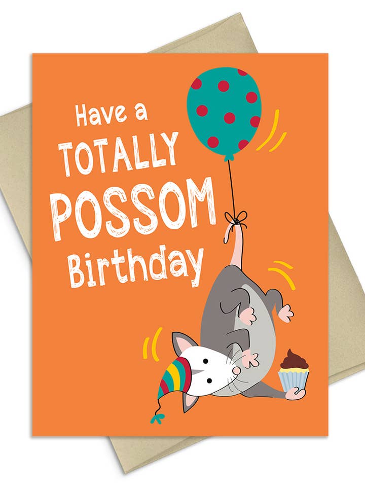 Birthday Card - Totally Possom Birthday for wholesale by The Imagination Spot