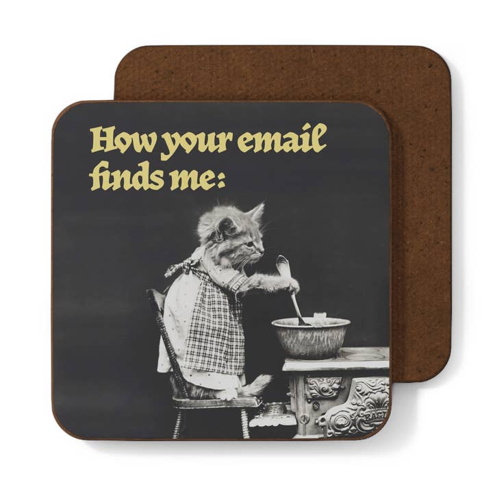 Coaster – Comment votre e-mail me trouve Chaton vintage pour la vente par Betiobca