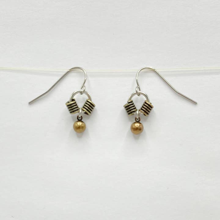 mini ball and spring earrings - 3528 for wholesale by Alchemy Inc
