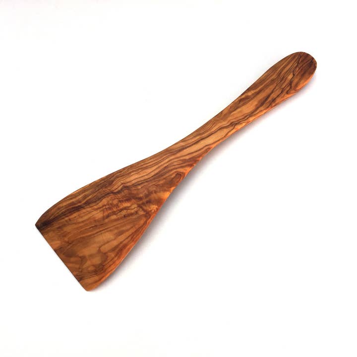 medina mood - Wholesale Spatula/turner - Olive wood curved spatula wide handle3