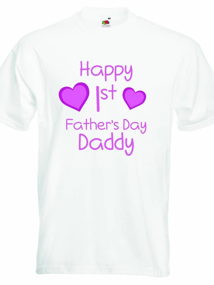 Happy first Fathers Day Daddy - Maglietta da ragazza per la vendita all'ingrosso da parte di Little Ratbag
