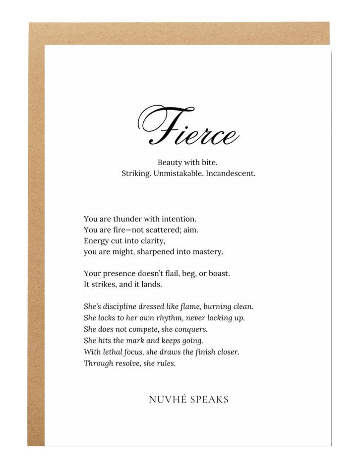 Feminine Affirmation Card, Friendship + Women Empowerment for wholesale by Nuvhé Speaks