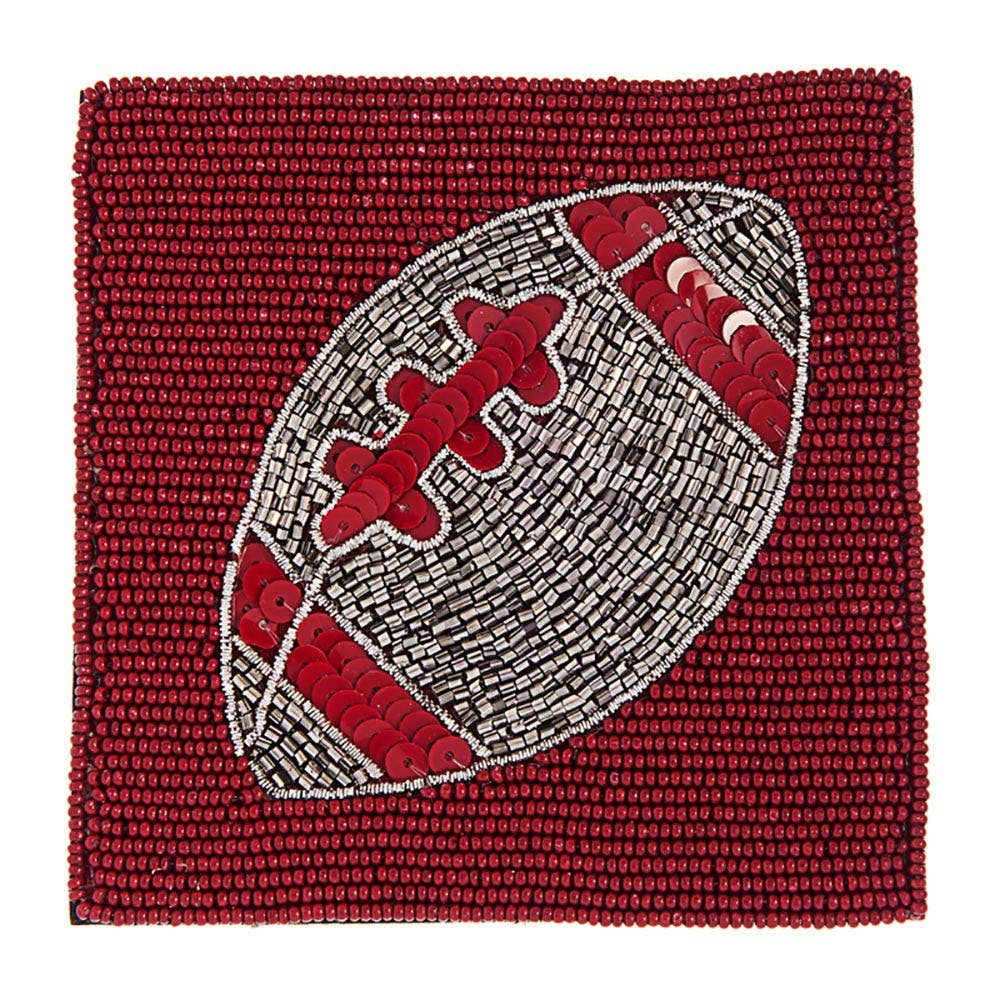 Sensibling Corp. – Großhandel Untersetzer – Game Day Fußball-Untersetzer mit Paillettenperlen16