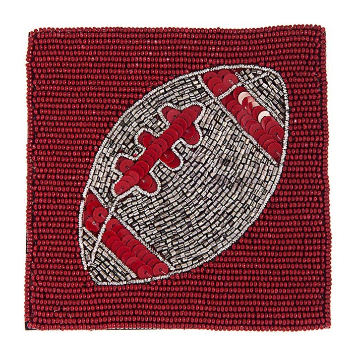 Sensibling Corp. – Großhandel Untersetzer – Game Day Fußball-Untersetzer mit Paillettenperlen16