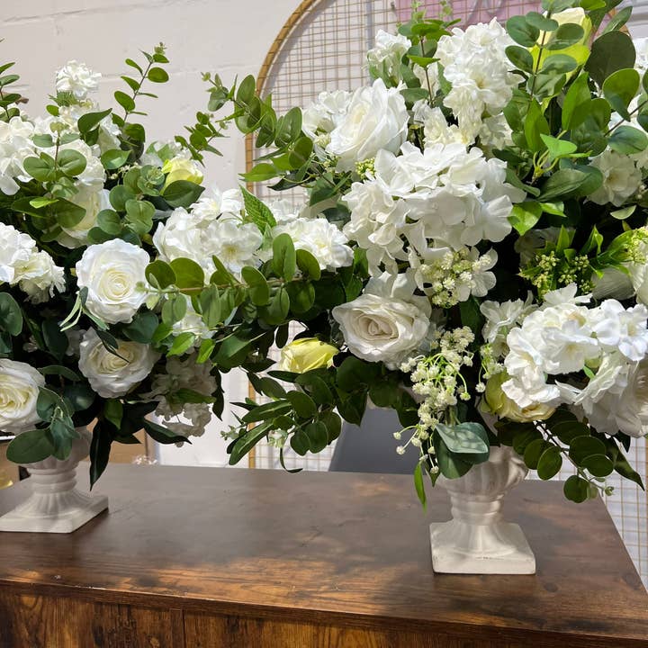 IVY CRUZ - Wholesale Artificial Flowers - Wedding Flower Urn, Church Flower Urn, Flower Centrepiece5