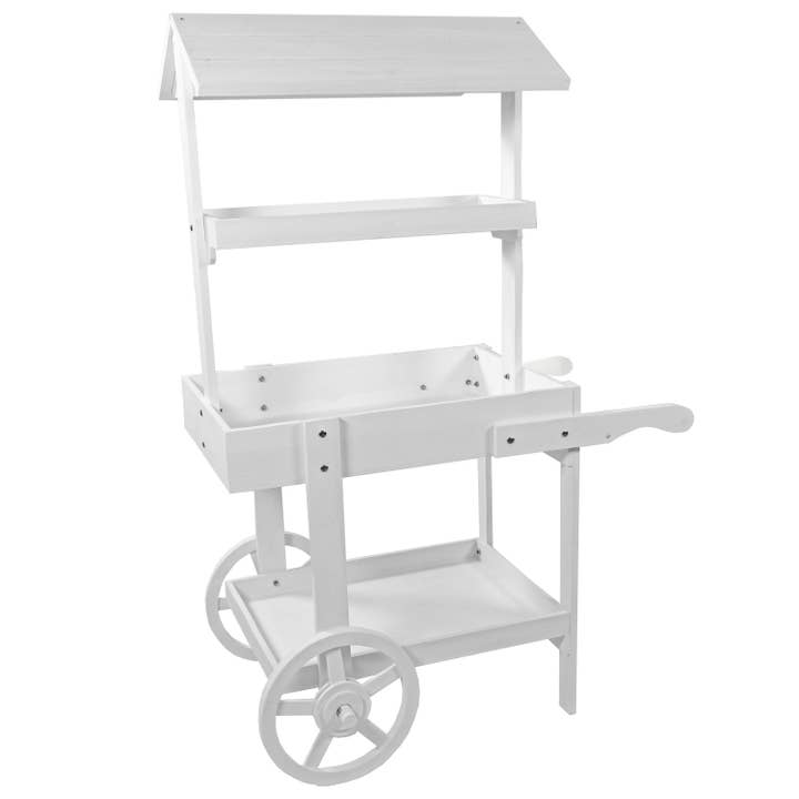 Sunnydaze Decor - Wholesale Planter Box - Country Market Flower Stand Raised Garden Bed - White