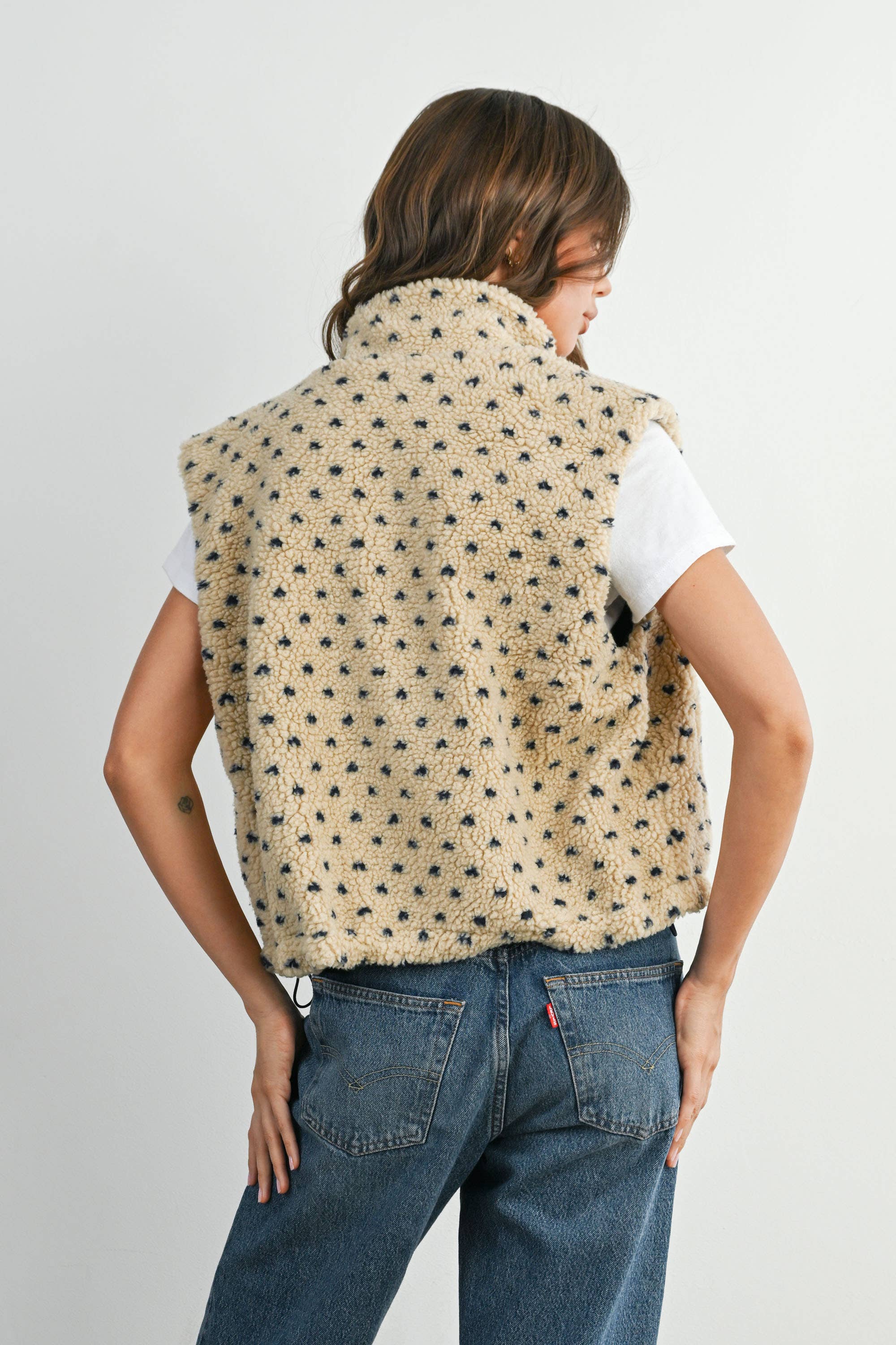 BUTTERMELON - Wholesale Jacket - Women's - Floral Fleece Sleeveless Vest - BMJ784915