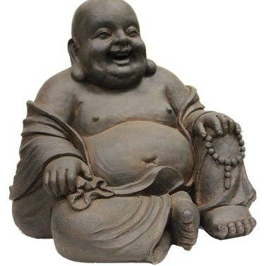 Sitting Buddha - Rustic Brown Color for wholesale by Hi-Line Gift Ltd.