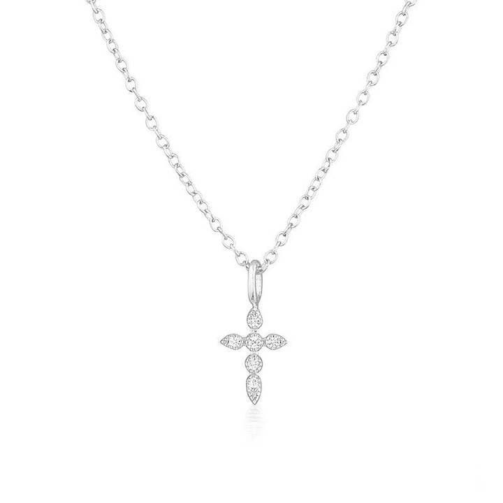 Perimade & Co. LLC – Großhandel Kette mit Anhänger/Charm – Filigrane Kreuz-Anhänger-Halskette aus 925er Sterling Silber1